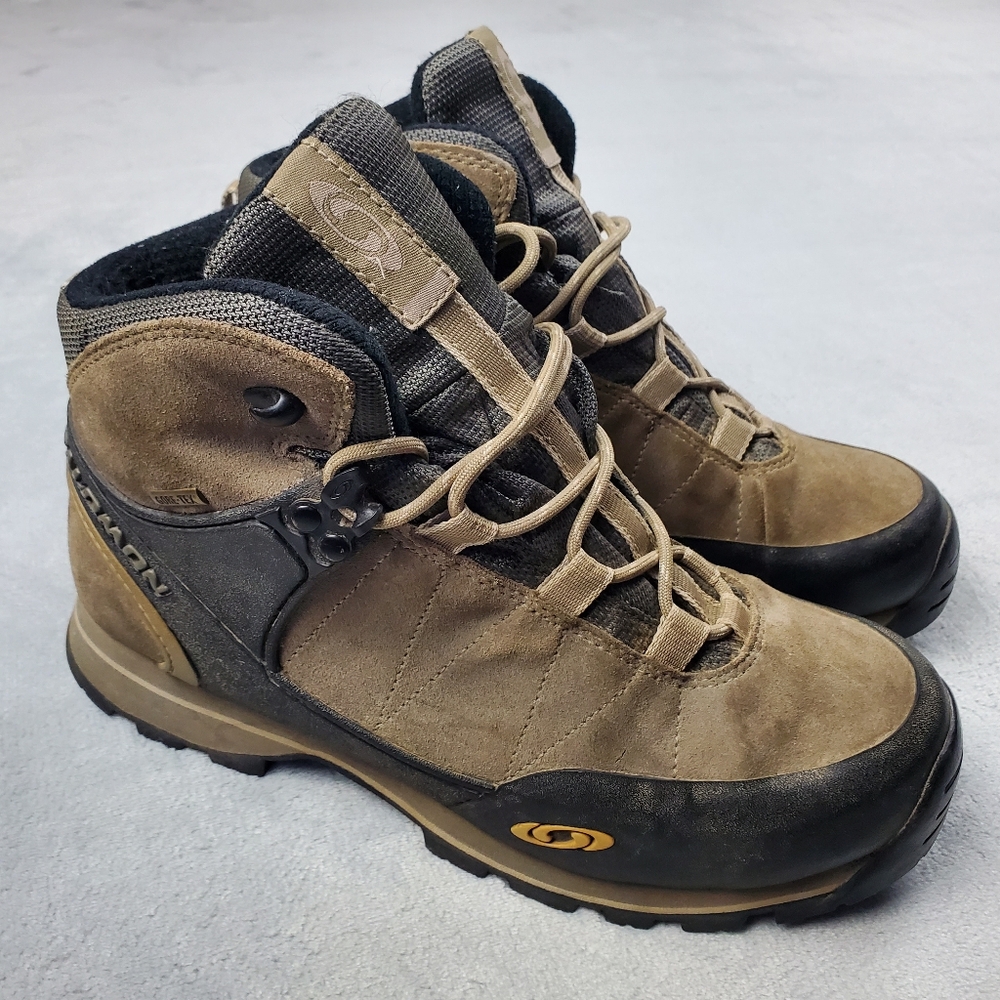 Salomon Men's Brown and Black Hiking Boots